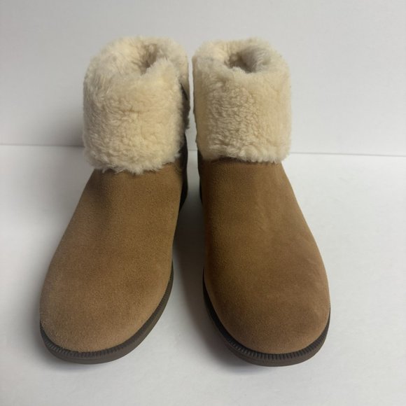 UGG Womens Bodie Fur Belted Boot Chestnut Size 8.5 M - Picture 3 of 7